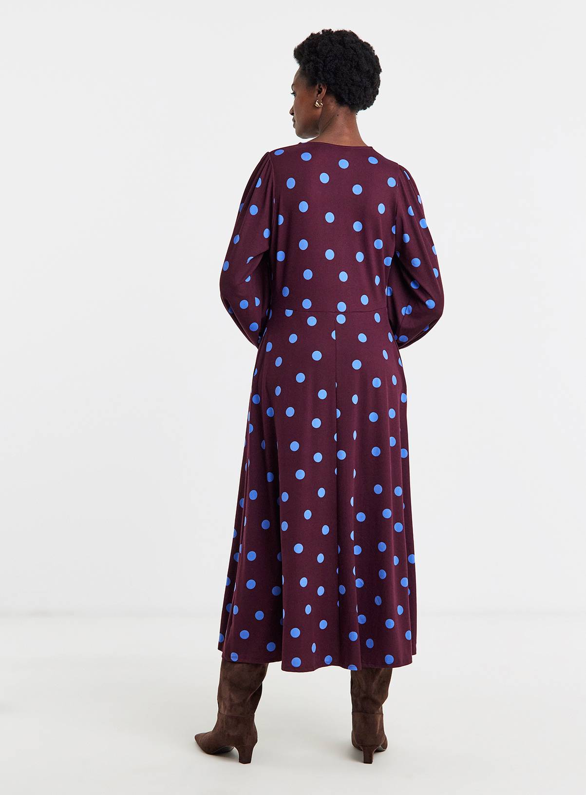 JD WILLIAMS Soft Touch Long Sleeve Tea Dress 10 - Image 2